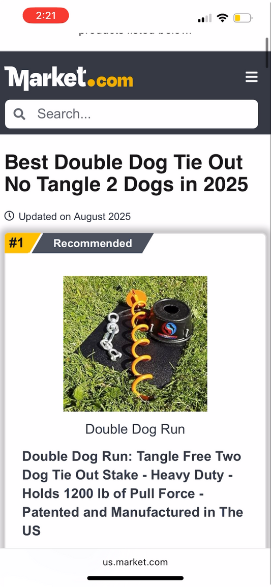 Best Double Dog Tie Out No Tangle in 2025