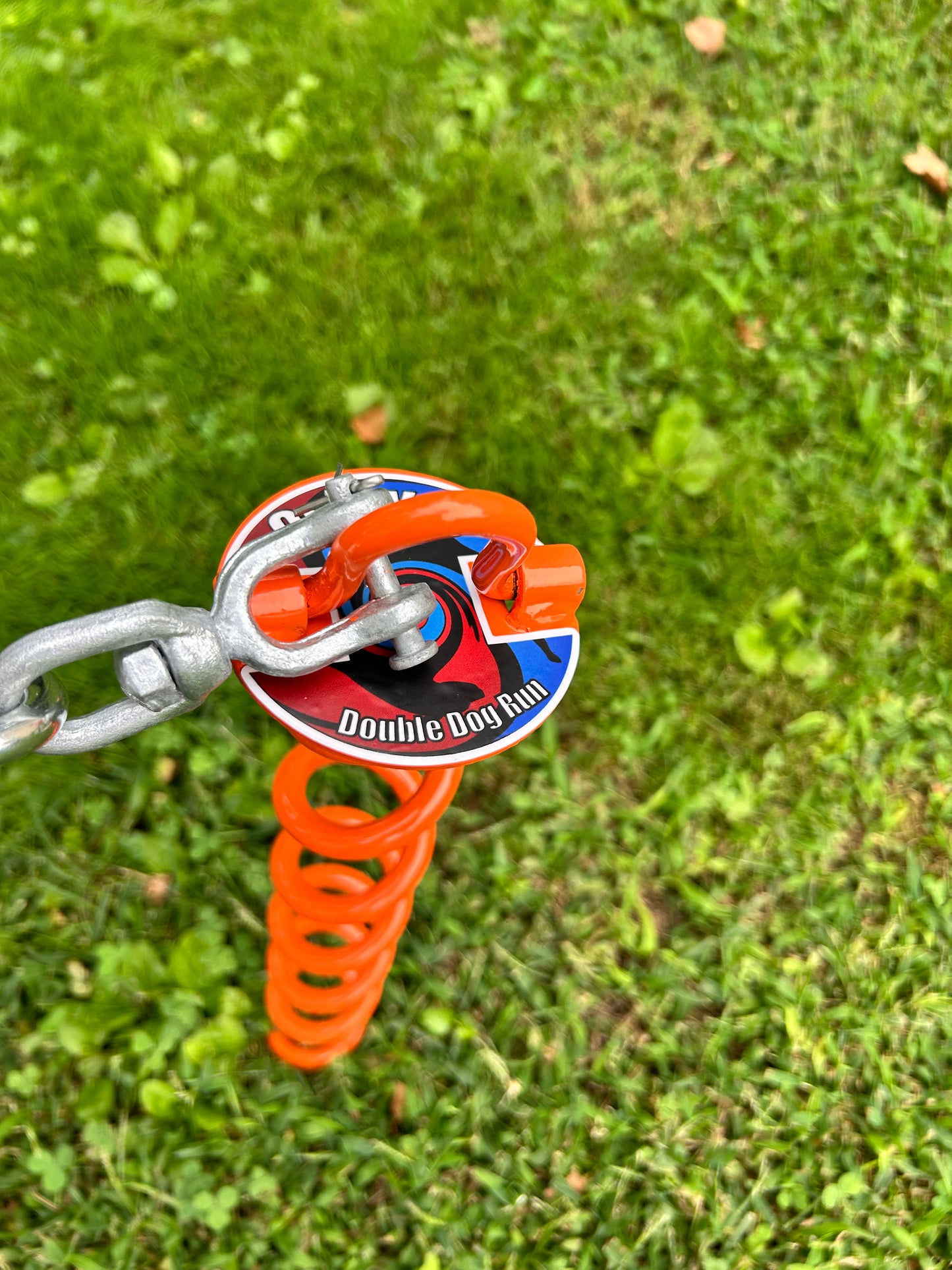 QuicK-9 - Dual Swivel Double Dog Tie Out - Up to 425lbs - 16" Heavy Duty Dog Tie Out
