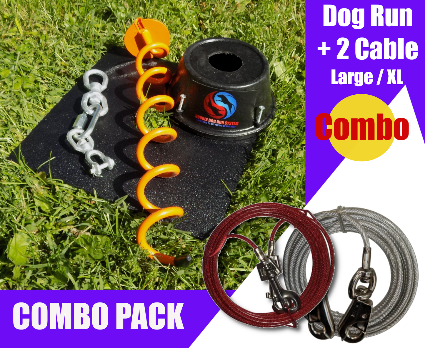 tangle-free dog tie out large and xl dogs