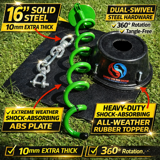 Double Dog Run Ranked #1 AND #2 for Best Dog Tie Out!