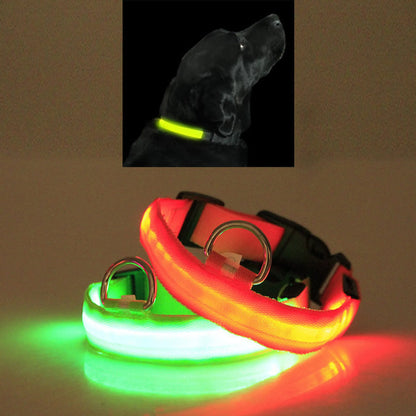 Glow Collar - LED PET Safety Collar - Red, Blue, Pink, Orange, Green