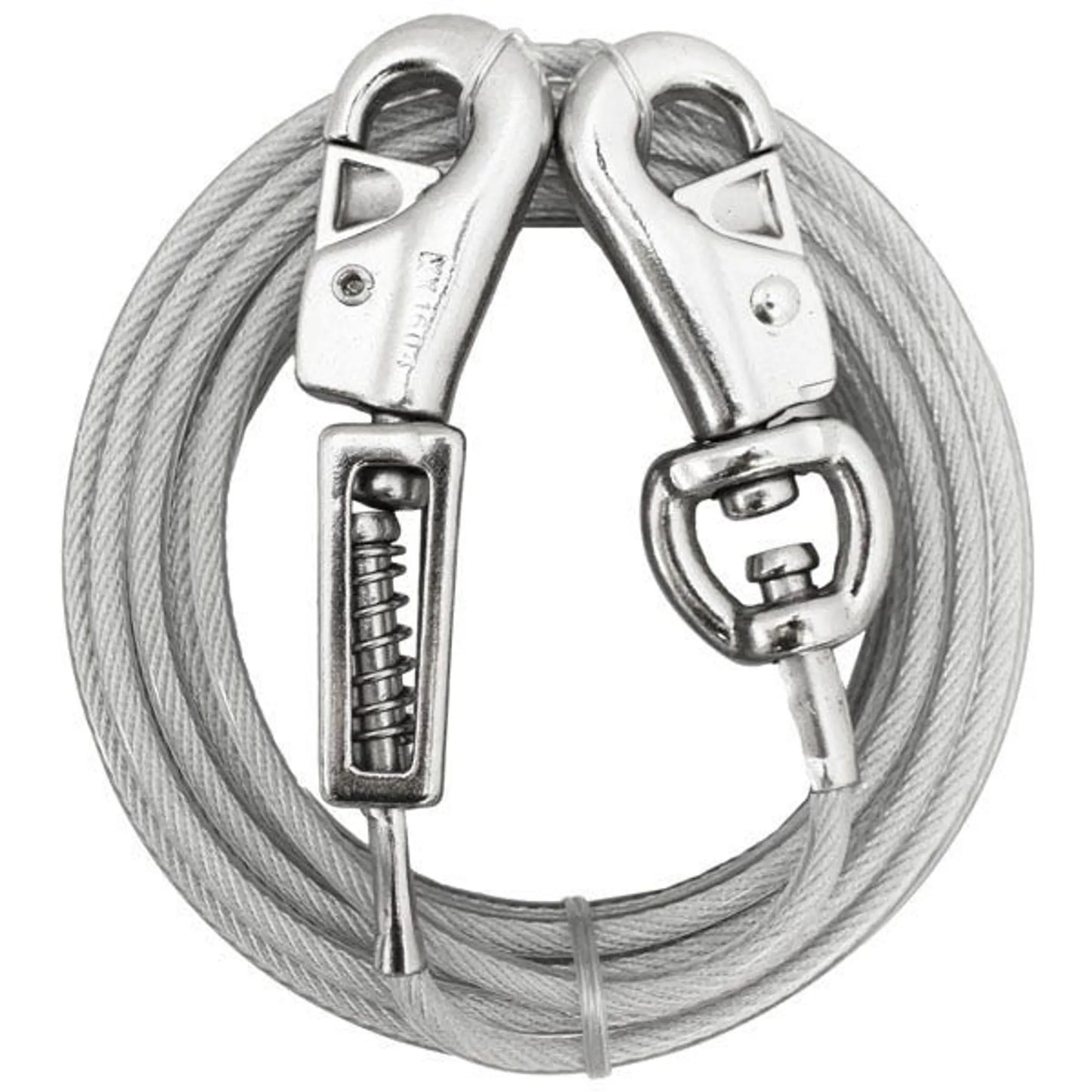 Boss Pet Dog Tie-Out Cables with Shock Spring - 15ft to 40ft