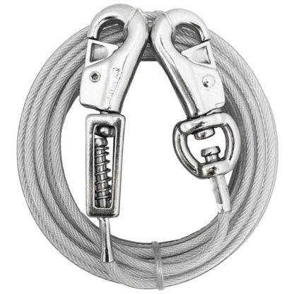 Boss Pet Dog Tie-Out Cables with Shock Spring - 15ft to 40ft