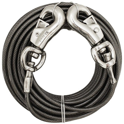 Super Heavy-duty Dog Tie Out Cables - Up to 250lbs - 15ft to 40ft