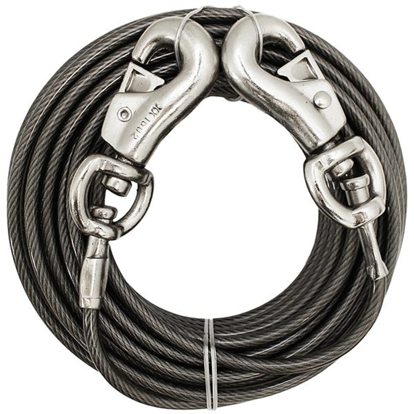 Super Heavy-duty Dog Tie Out Cables - Up to 250lbs - 15ft to 40ft
