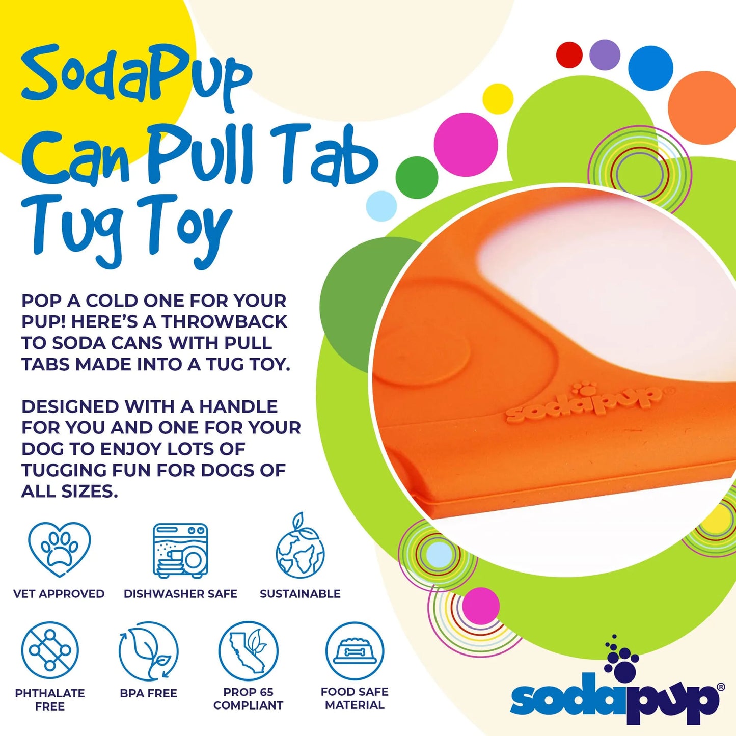 SP Pop Top Rubber Tug Toy for Interactive Play