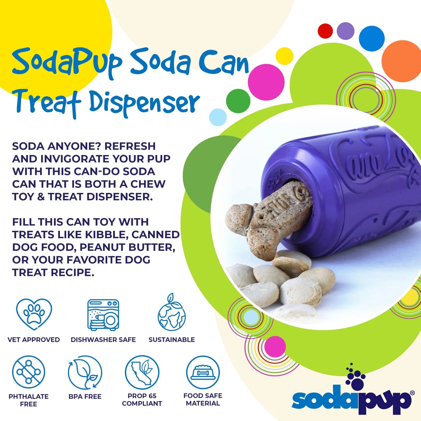 SP Can Toy Durable Rubber Chew Toy & Treat Dispenser