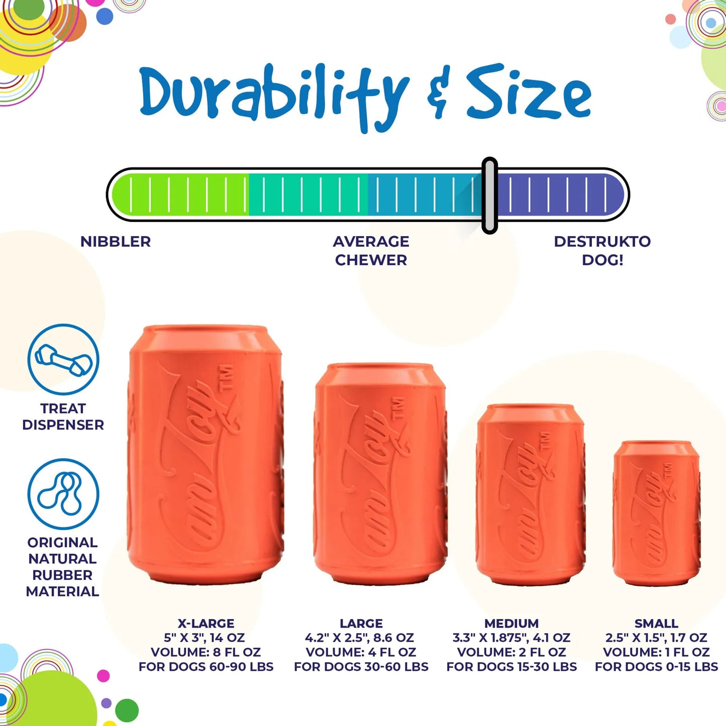 SP Can Toy Durable Rubber Chew Toy & Treat Dispenser