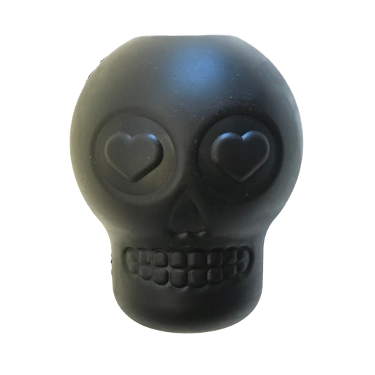 MKB Sugar Skull Durable Rubber Chew Toy & Treat Dispenser