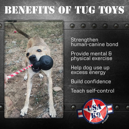 USA-K9 Skull Durable Rubber Chew Toy, Treat Dispenser, Reward Toy, Tug Toy, and Retrieving Toy