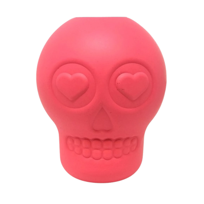 MKB Sugar Skull Durable Rubber Chew Toy & Treat Dispenser
