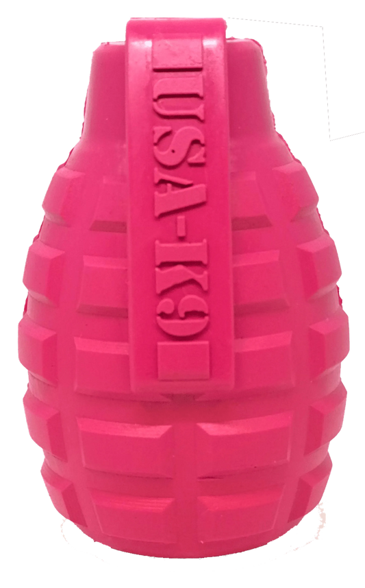 Heavy Duty Dog Chew Toy Grenade Dog & Treat Dispenser for Teething Puppies - USA-K9  - Made in USA