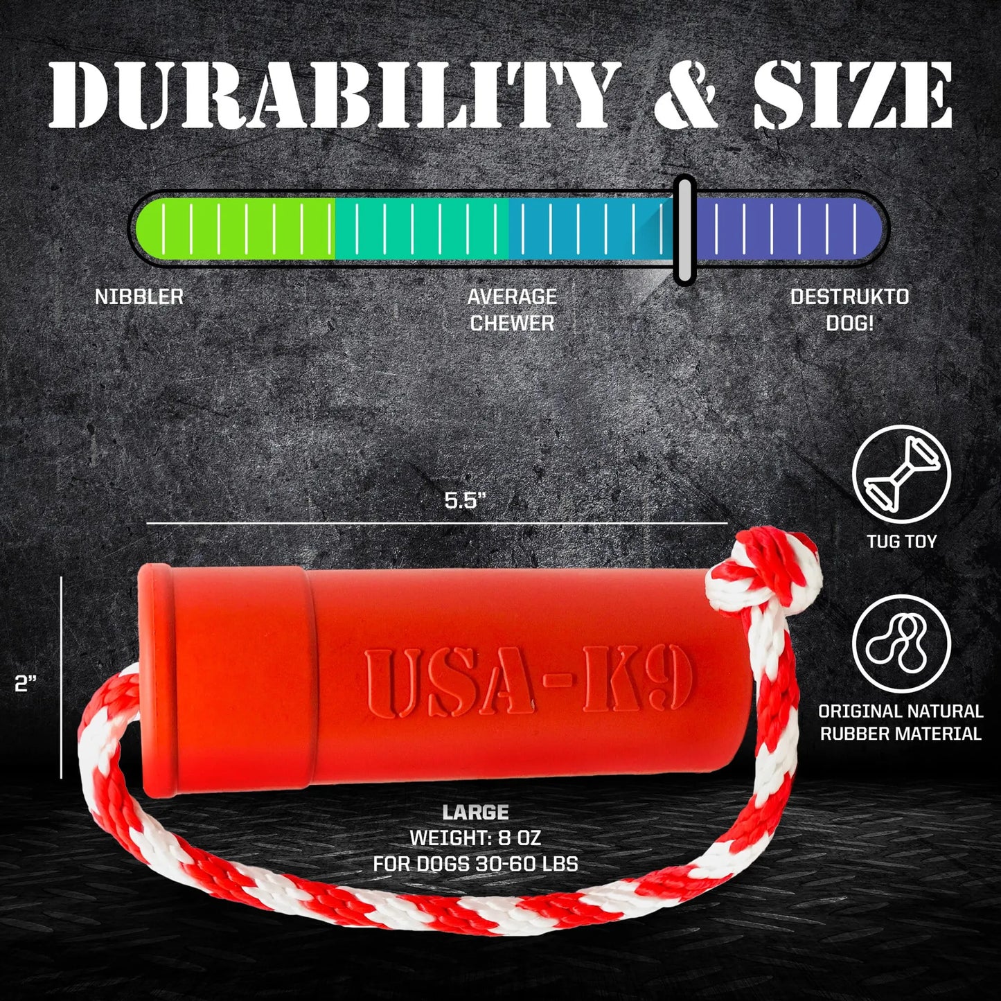 USA-K9 Firecracker Durable Rubber Floating Training Dummy