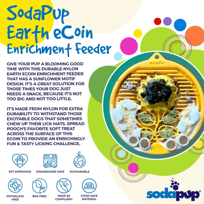 Earth eCoin Nylon Lick Mat for Dogs  Enrichment Toy