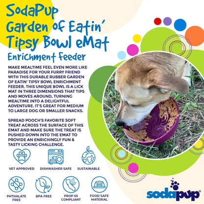 Garden of Eatin' Tipsy Bowl - Wobble Lick Mat for Dogs & Cats