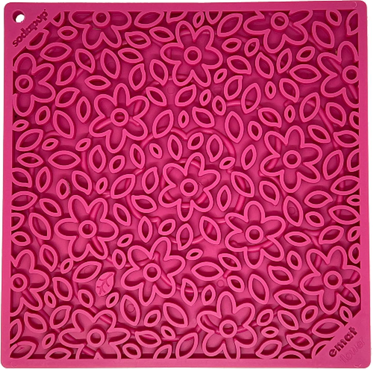 Dog Lick Mat - Flower Power Design - eMat Pet Enrichment Licking Mat - Small and Large