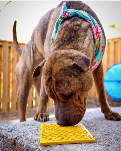 Pet Lick Mat - Honeycomb Design - Emat Enrichment Licking Mat