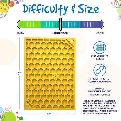 Pet Lick Mat - Honeycomb Design - Emat Enrichment Licking Mat