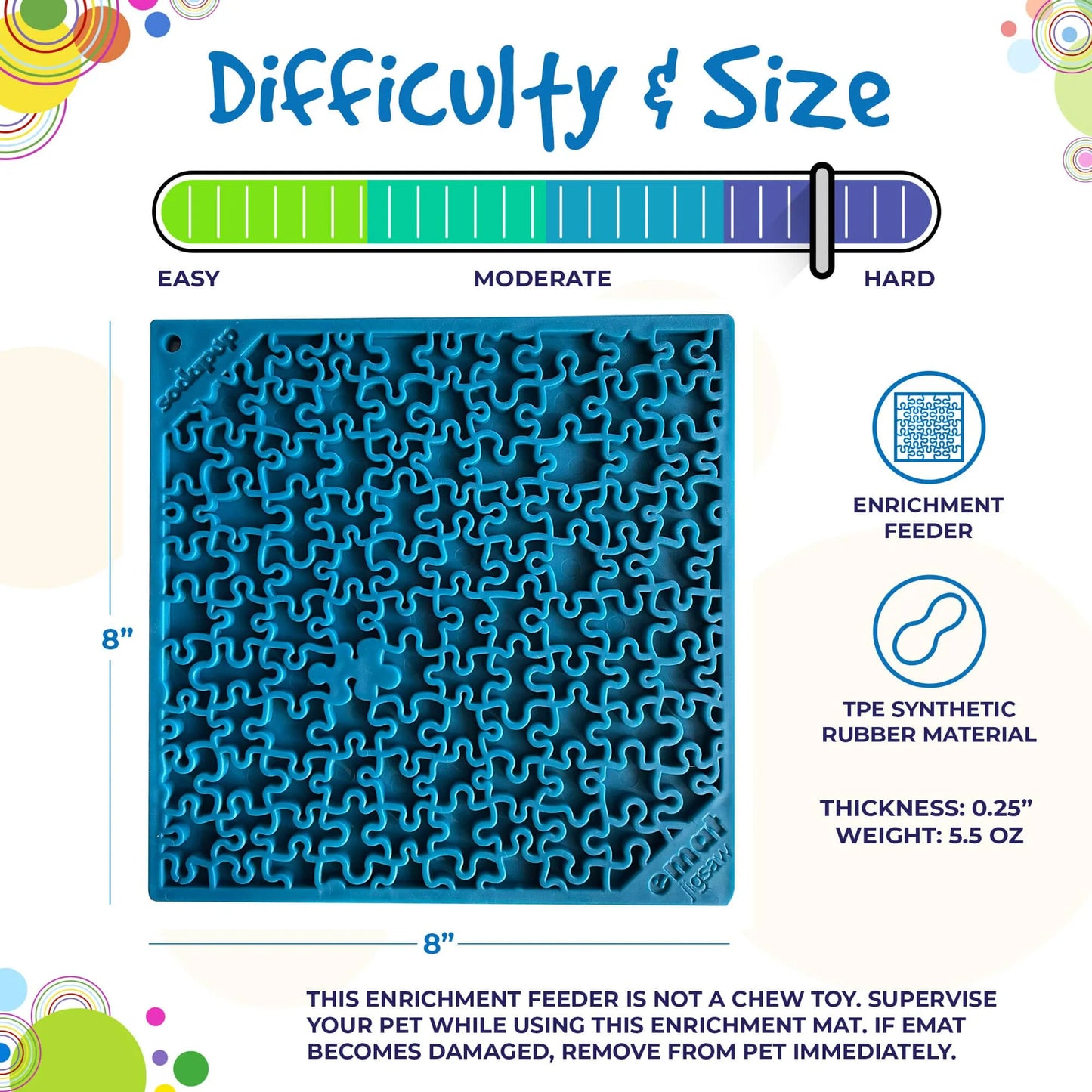 Licking Mat - Puzzle Pattern - eMat Enrichment Lick Mat