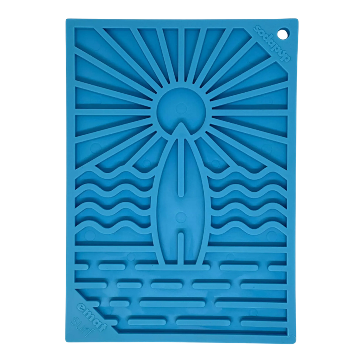 Surf's Up eMat - Small Lickmat for Dogs and Cats | Beach-Themed Design