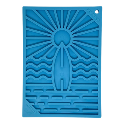 Surf's Up eMat - Small Lickmat for Dogs and Cats | Beach-Themed Design