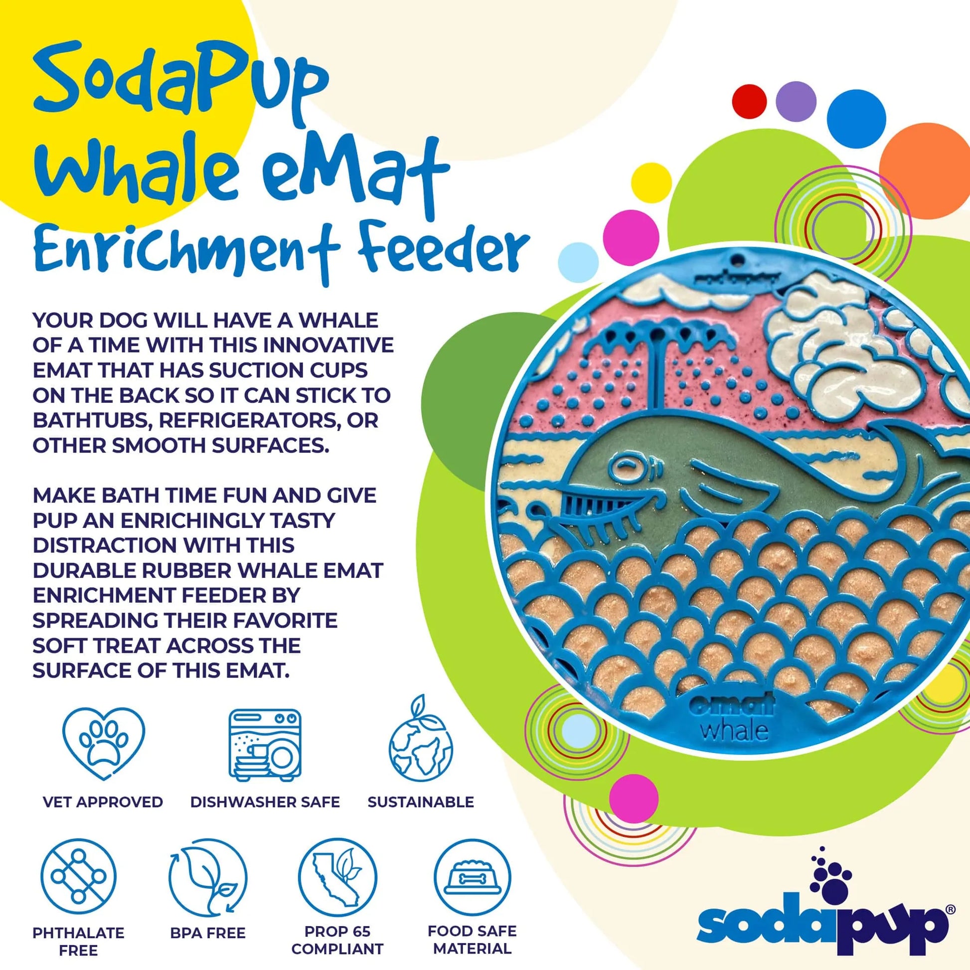 Dog lick mat - eMat - SodaPup - enrichment feeder information