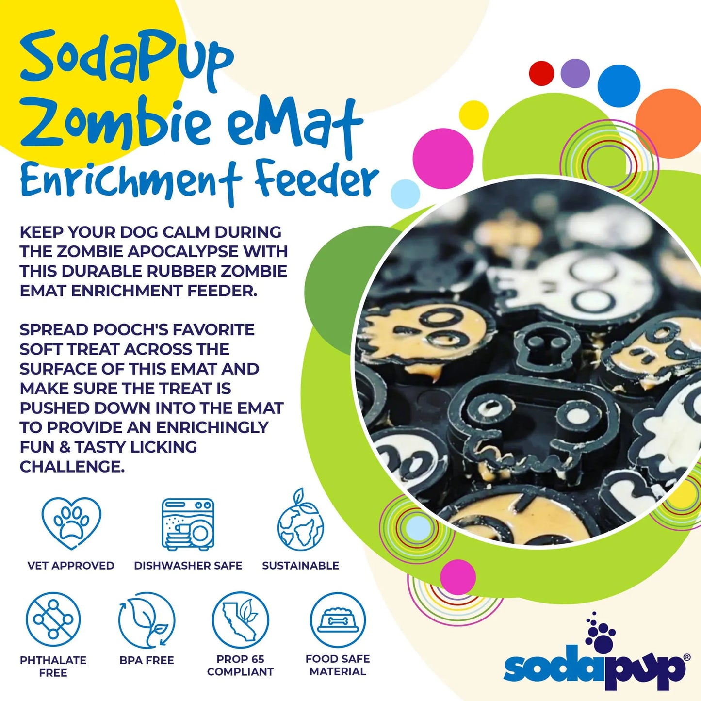 Lick Mat - Halloween Zombie - Emat Dog Enrichment