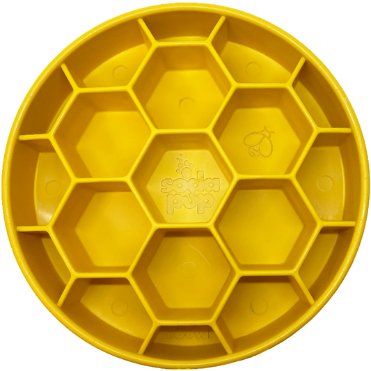 Honeycomb Slow Feed Dog Enrichment - 8" Slow Feeder Bowl for Dogs