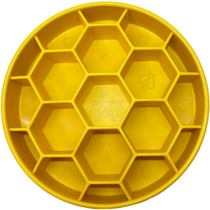 Honeycomb Slow Feed Dog Enrichment - 8" Slow Feeder Bowl for Dogs