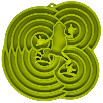 Water Frog eTray - Shallow Slow Feeder Dog Bowl for Enrichment