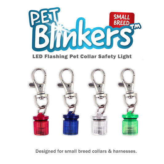 Small Dog Collar Light - Led Light for Dogs - Flashing Safety Light for Pets - Pet Blinkers- red, blue, white and green