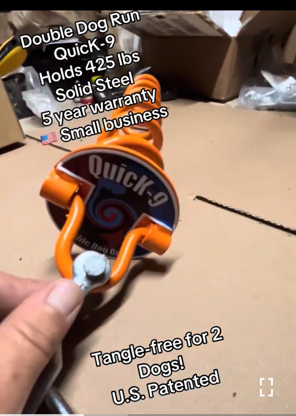 Load video: Video describing the dog tie out stake called the QuicK-9 by Double Dog Run
