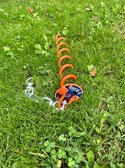 QuicK-9 - Dual Swivel Double Dog Tie Out - Up to 425lbs - 16" Heavy Duty Dog Tie Out