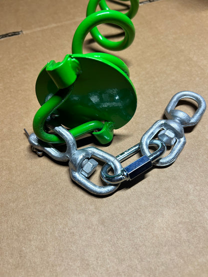 Doggy Duo Pet Tie Out Stake - Holds 425lbs Pull Foce - Heavy-duty and Tangle-free